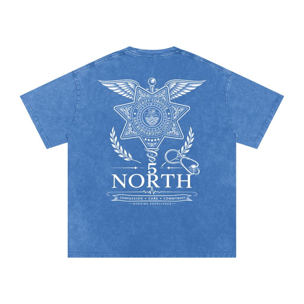 5 North- Snow Washed Oversized Cotton T-Shirt