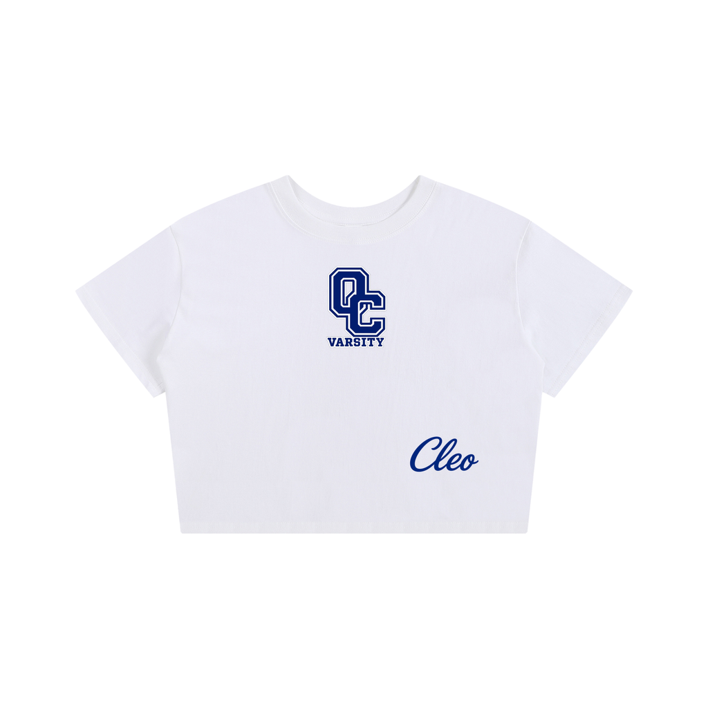 Cleo Pet tee -  women adult Crop Baby Tee Seamless T-Shirt - 200 GSM