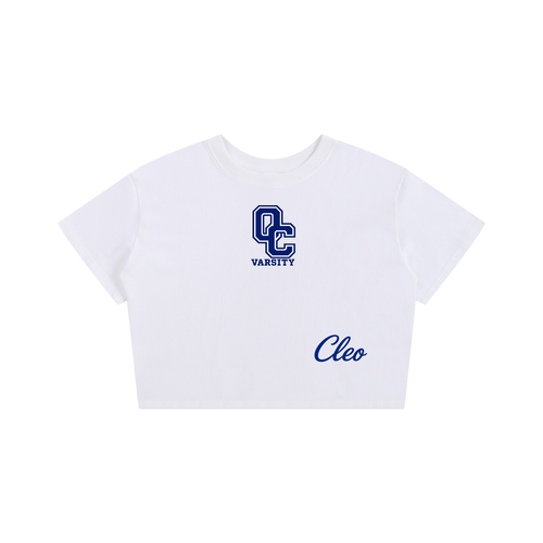 Cleo Pet tee -  women adult Crop Baby Tee Seamless T-Shirt - 200 GSM