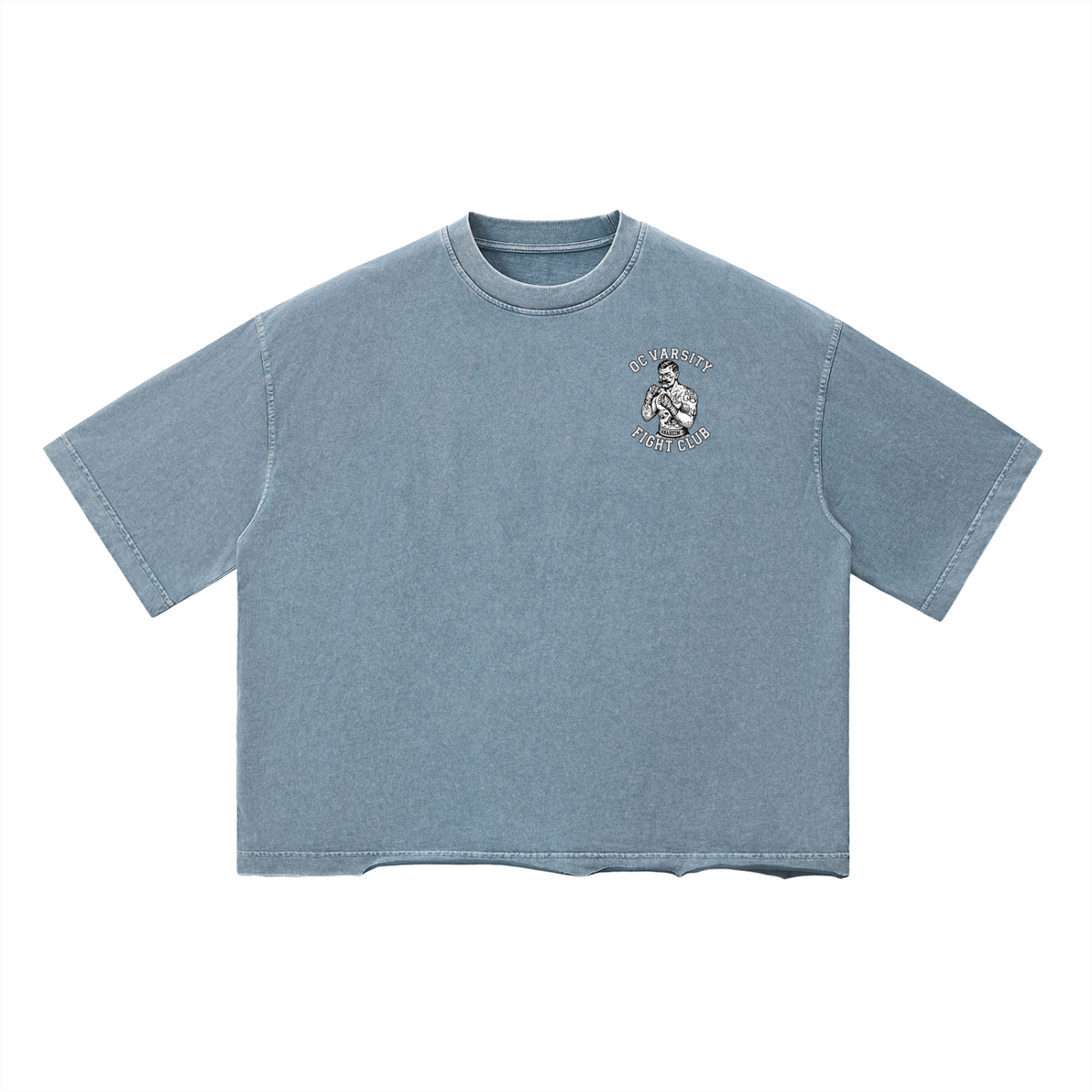OC Varsity Fight Club- Unisex Vintage Wash Boxy T-Shirt