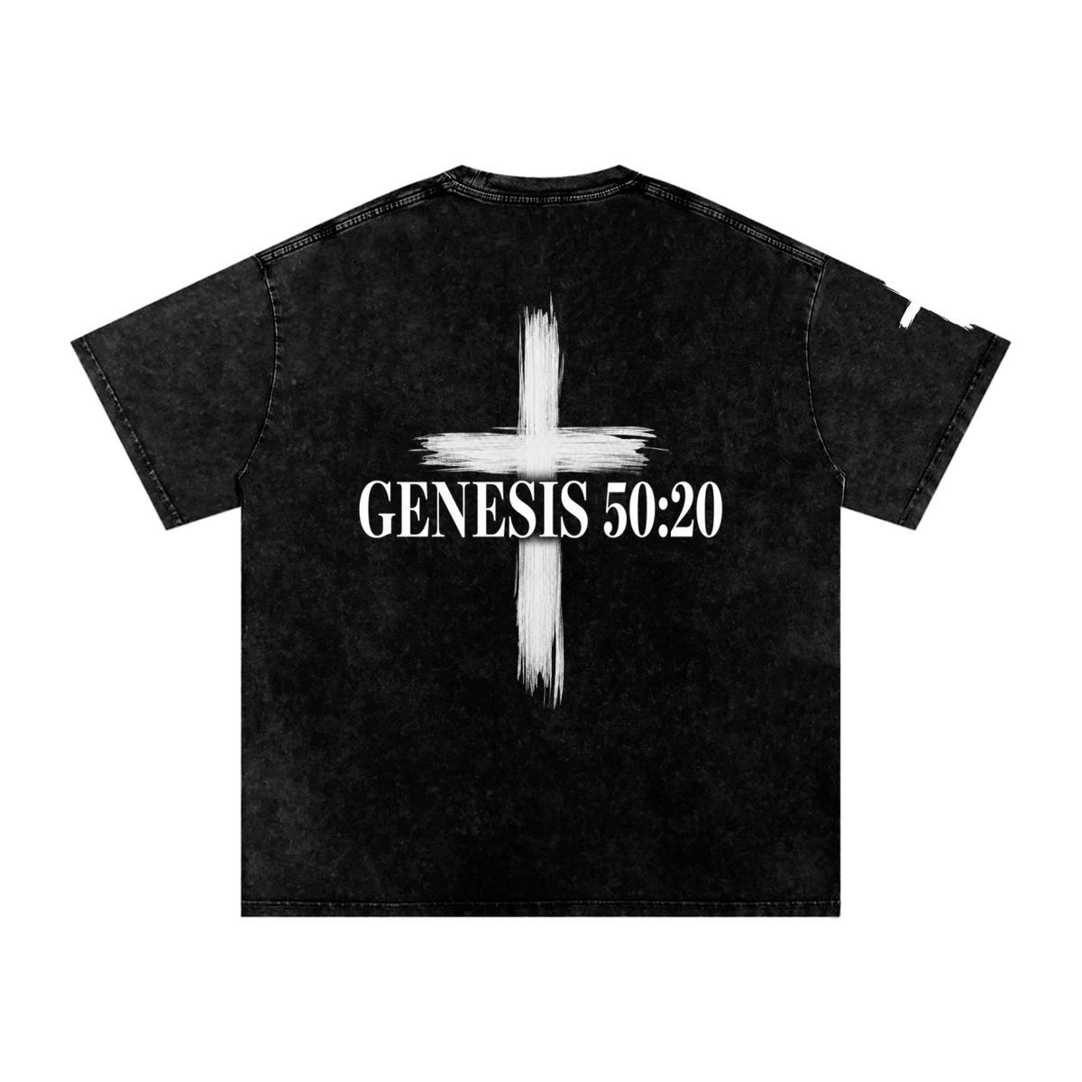 GENIUS 50:20- Snow Washed Oversized Cotton T-Shirt
