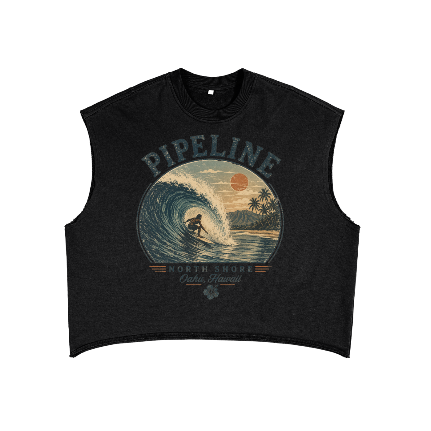 Pipeline surf- adult unisex French Terry Boxy Tank Top