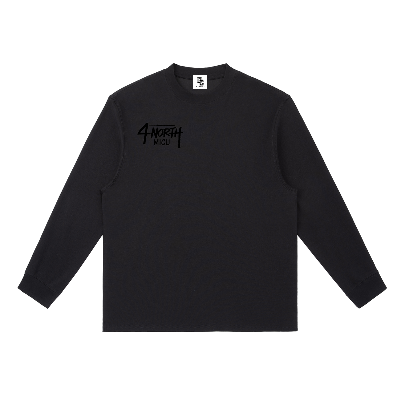 4 North black print- Long-Sleeve T-Shirt