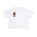 Betty devil/angel OC VARSITY- adult unisex Vintage Wash Boxy Distressed Hem T-Shirt