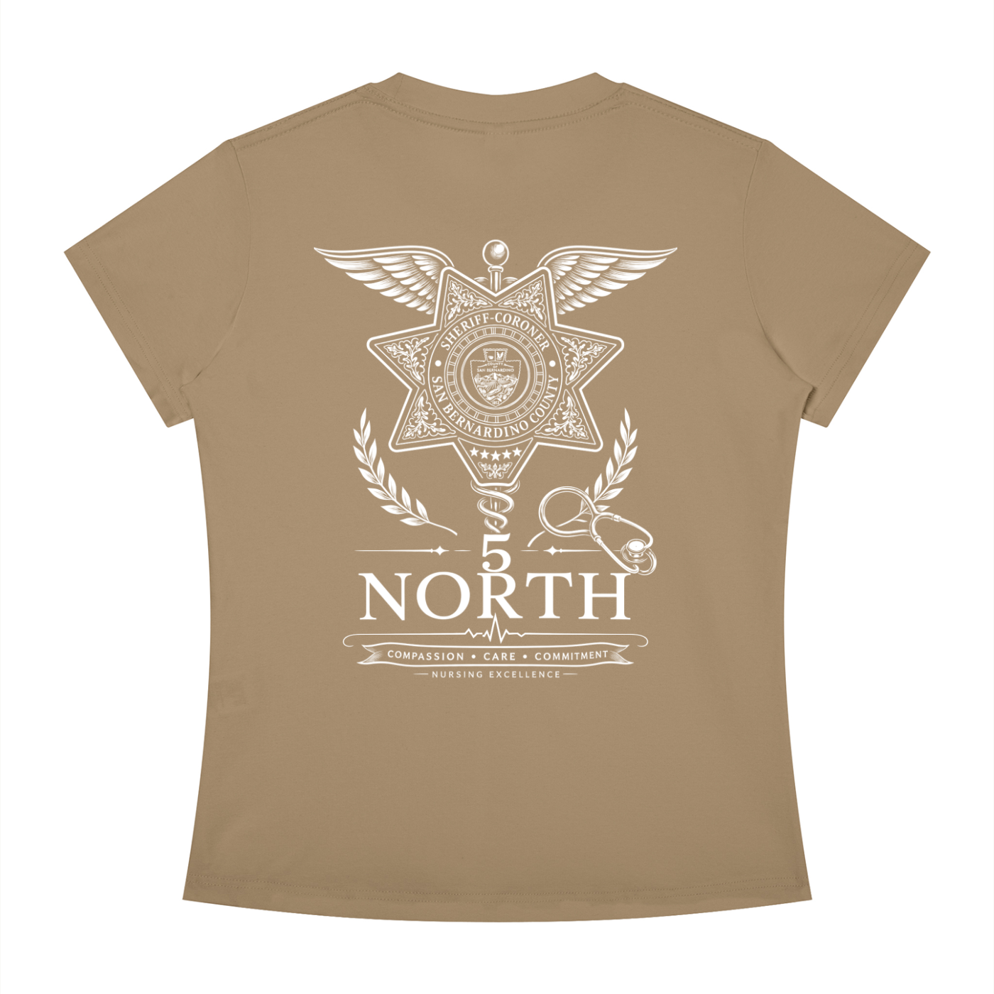 5 North- Women's Slim Fit Crewneck T-Shirt