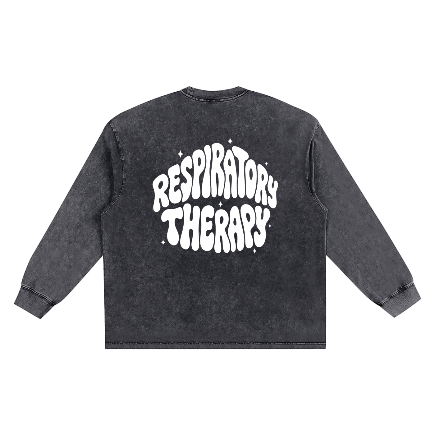 Respiratory Therapy- adult unisex Snow Washed Frayed Edge T-Shirt