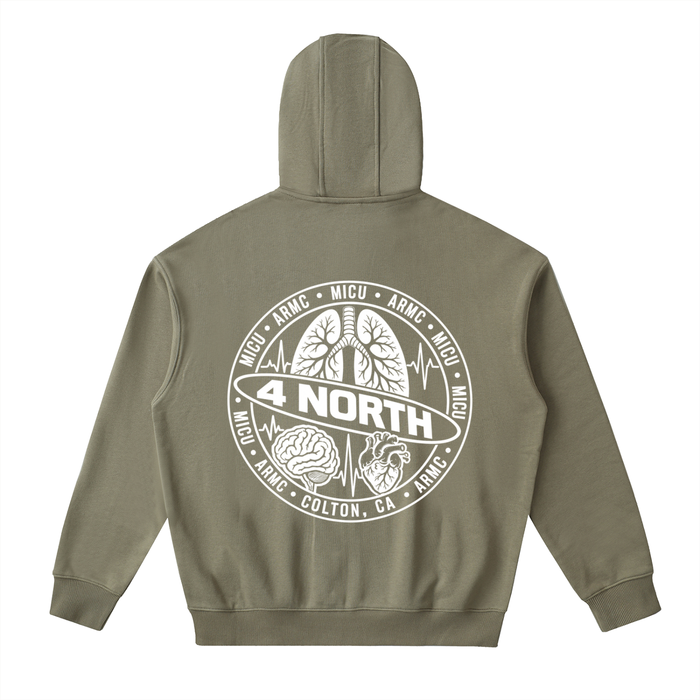 4 North- adult unisex Drop-Shoulder Zip Up Hoodie