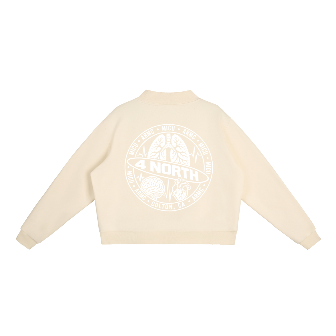 4 North- women’s Essential Fleece Mock-Neck Crew Sweatshirt