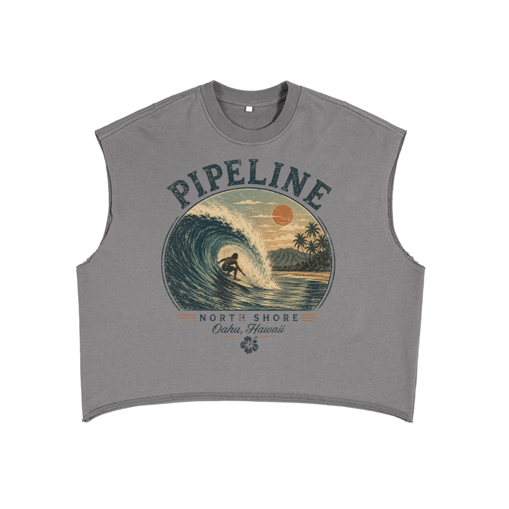 Pipeline surf- adult unisex French Terry Boxy Tank Top