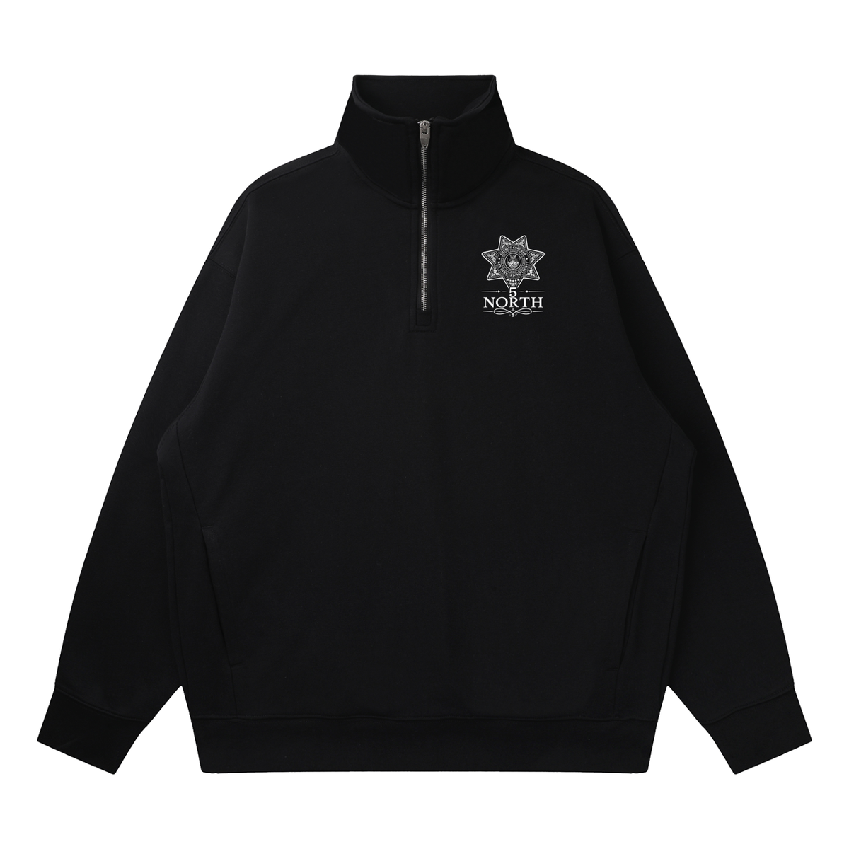 5 North- Quarter-Zip Drop Shoulder Sweatshirt