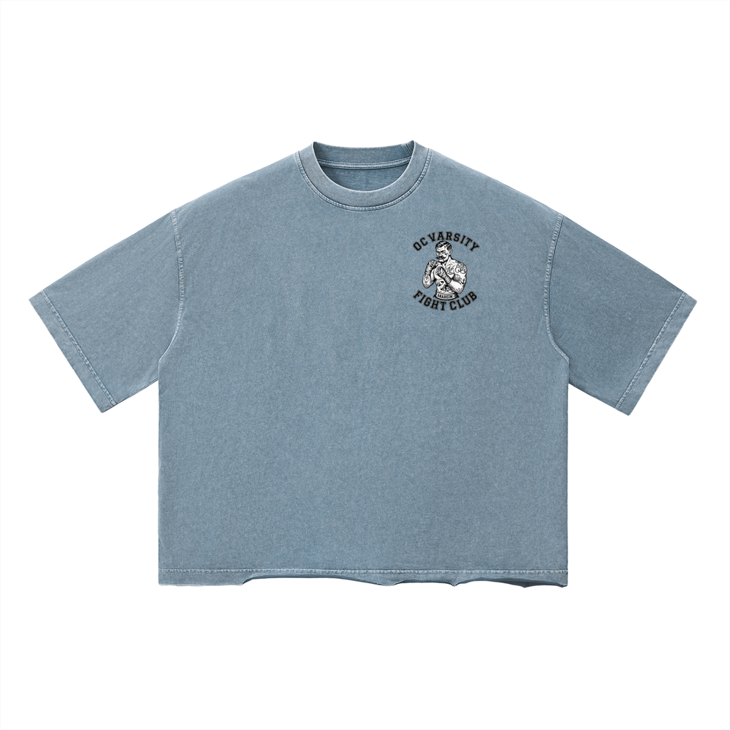 OC Varsity Fight Club- adult unisex Vintage Wash Boxy T-Shirt