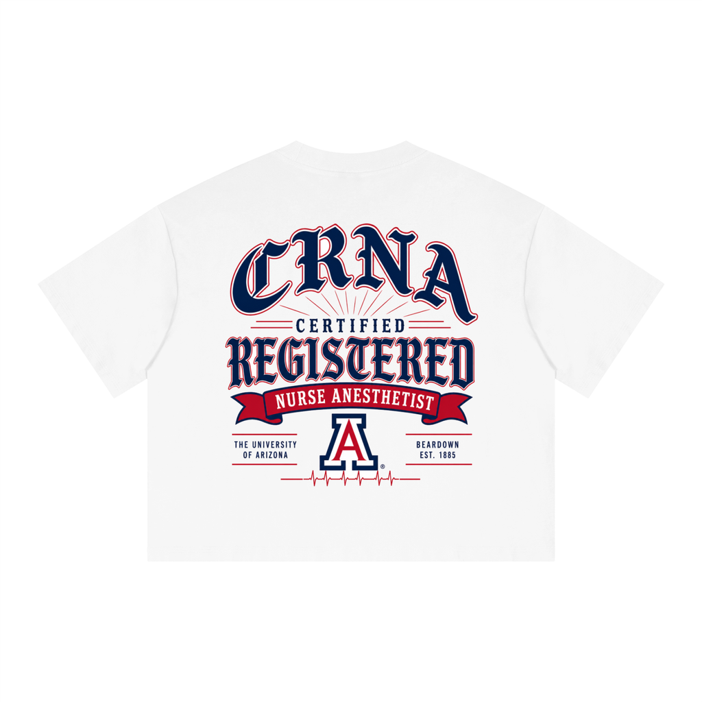 UOA/ CRNA- adult unisex Boxy Drop Shoulder Crop T-Shirt