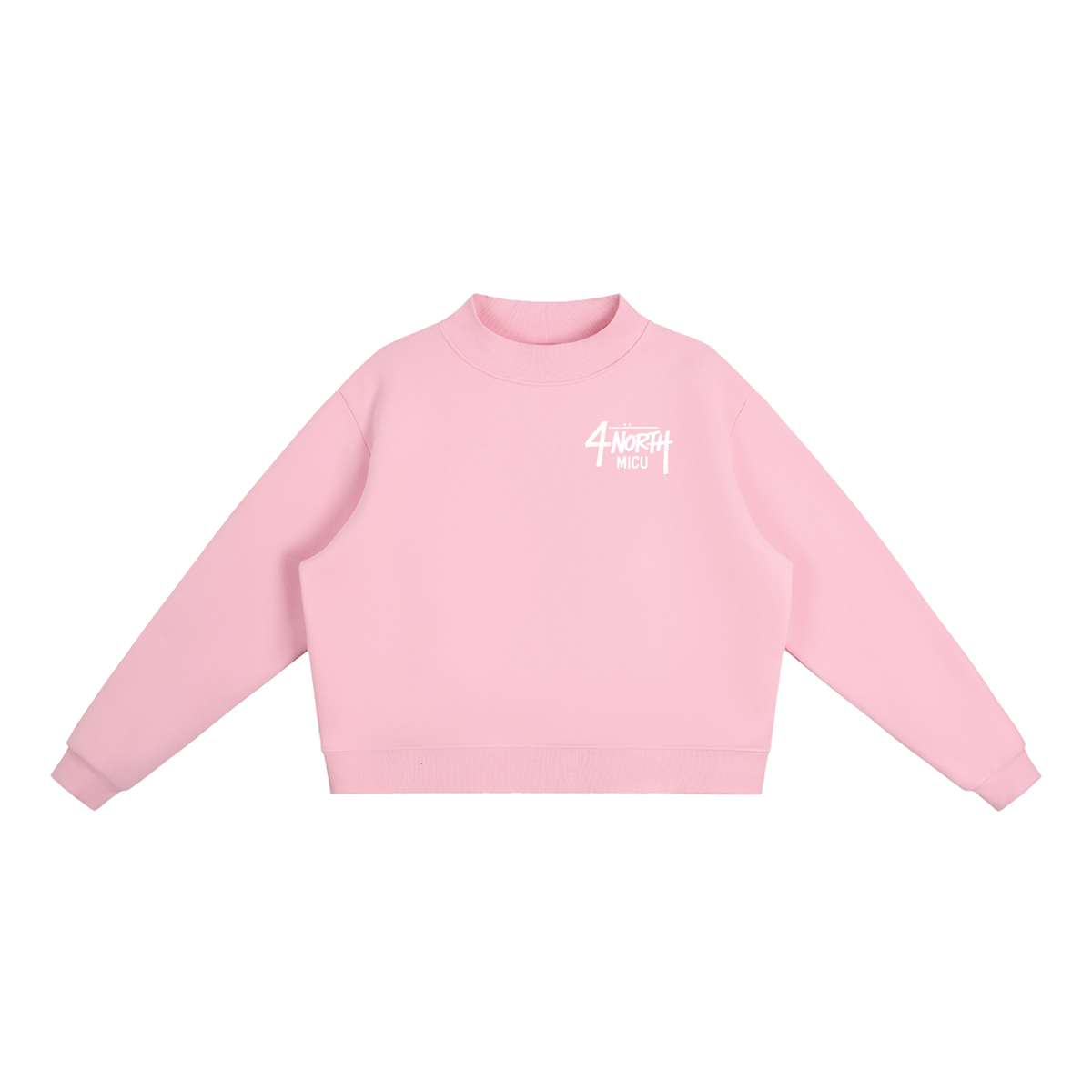 4 North- women’s Essential Fleece Mock-Neck Crew Sweatshirt