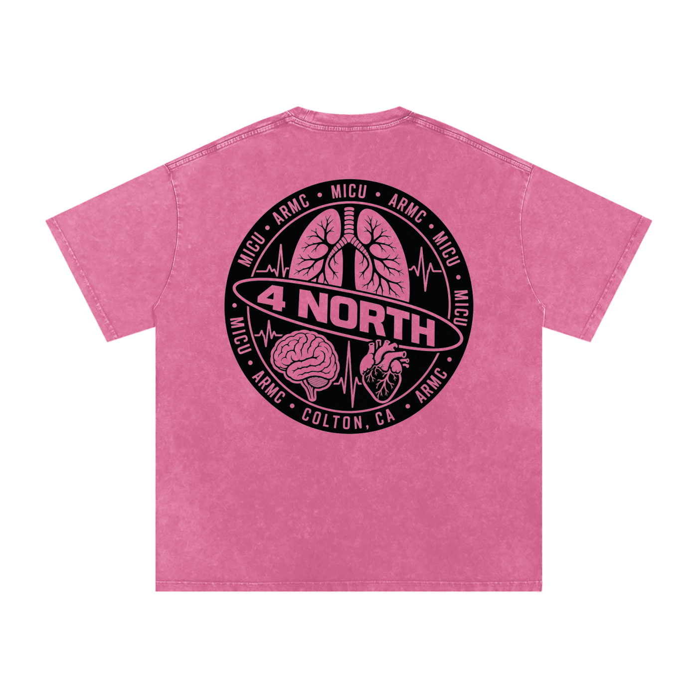 4 North black lettering- adult unisex Snow Washed Oversized Cotton T-Shirt