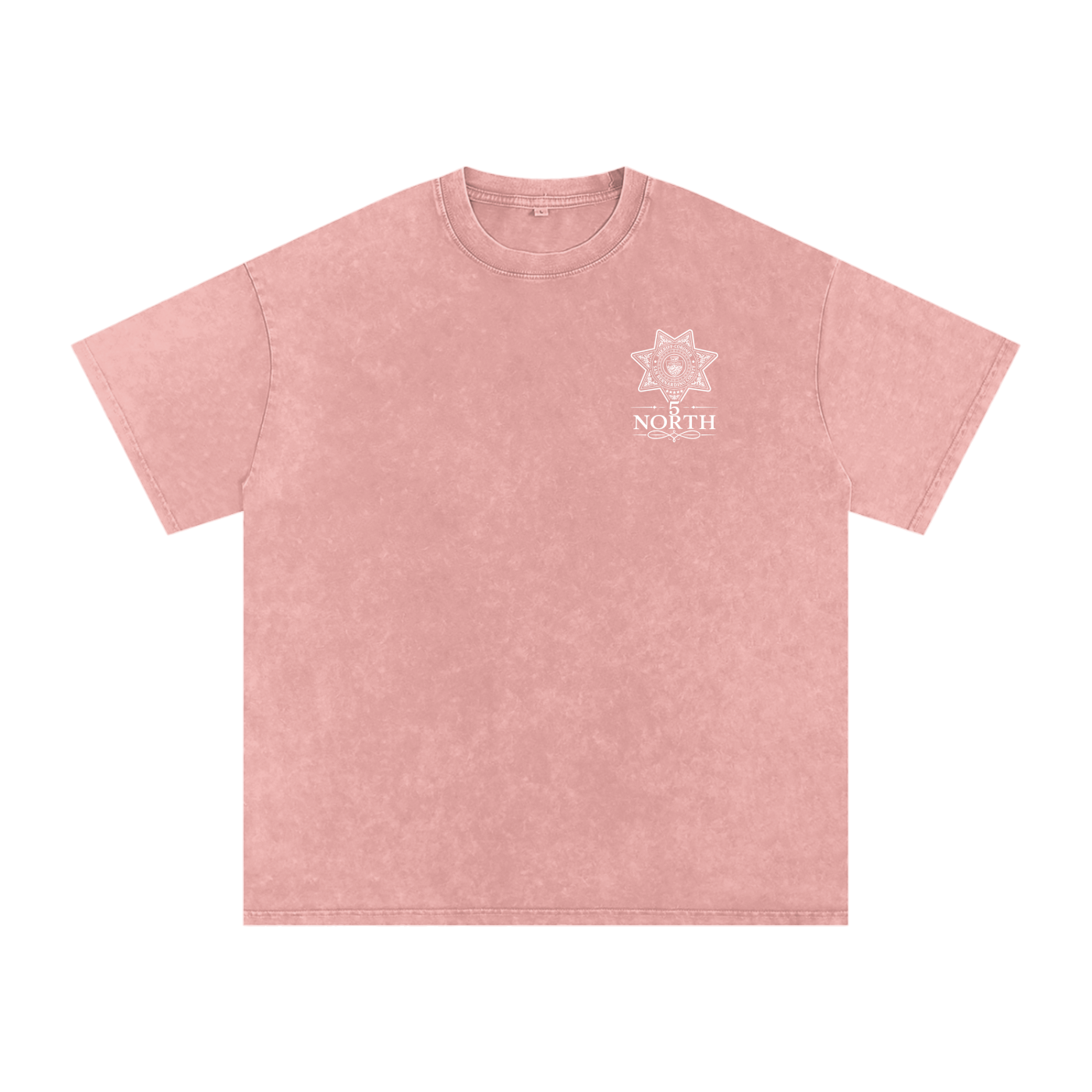 5 North-adult unisex Snow Washed Oversized Cotton T-Shirt