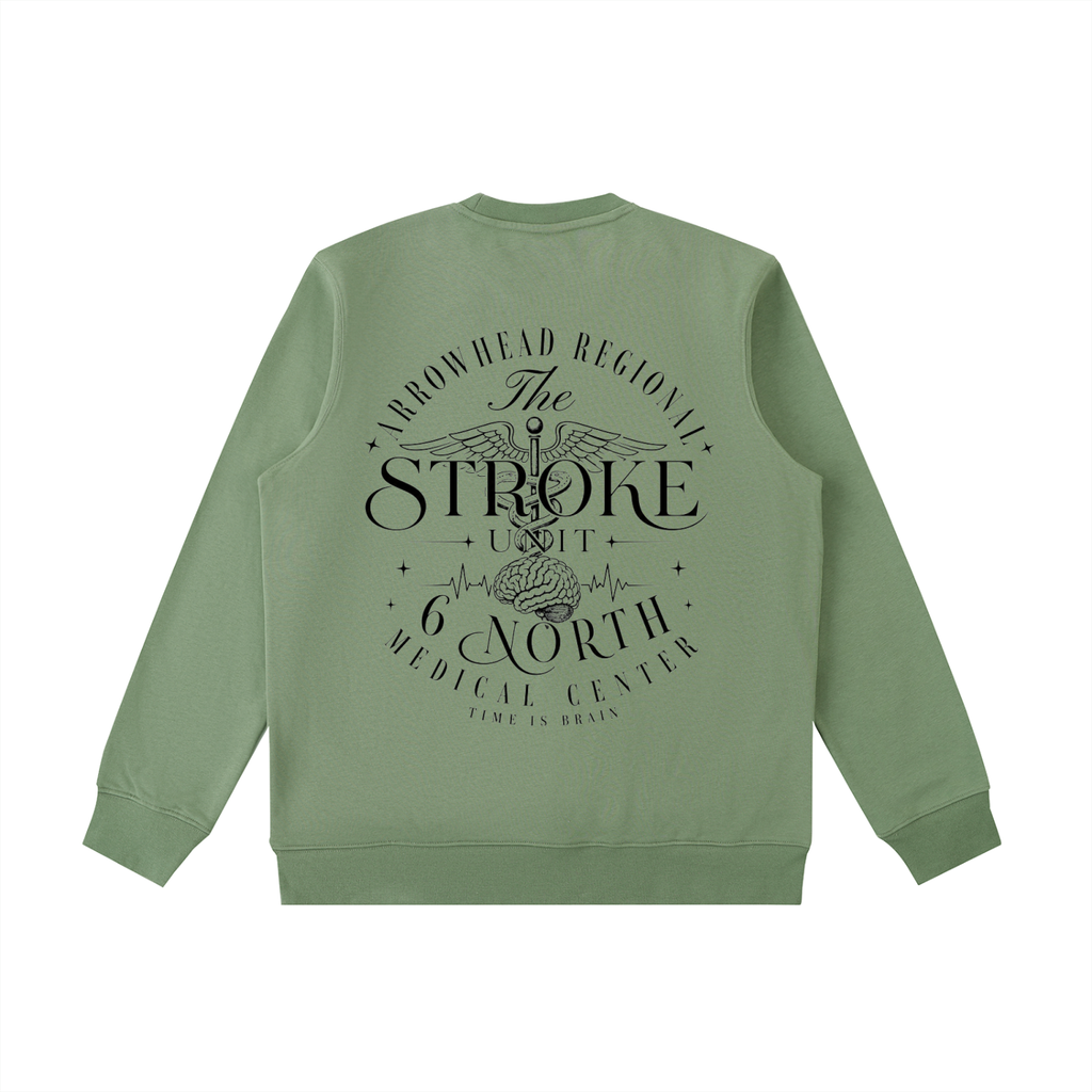 6 North Black Lettering -Essential Heavyweight Crewneck  Sweatshirt