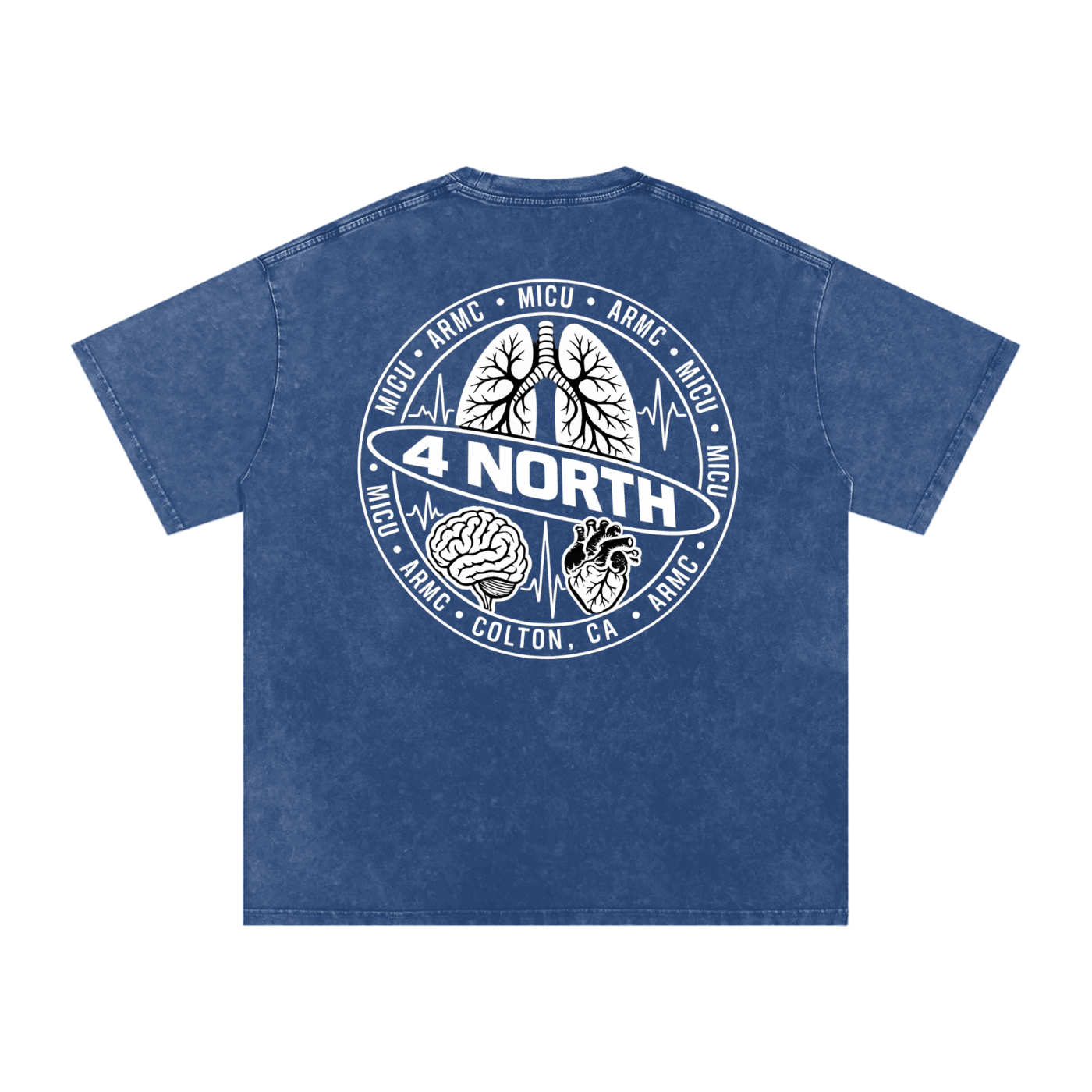 4 North white lettering- adult unisex Snow Washed Oversized Cotton T-Shirt