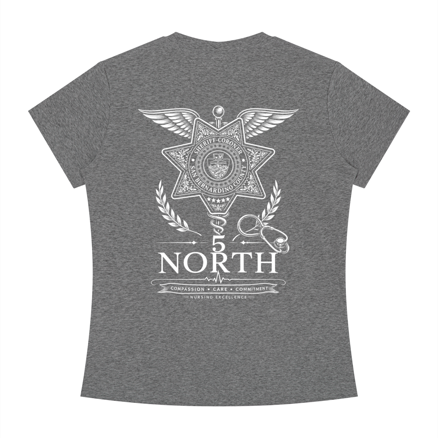 5 North- Women's Slim Fit Crewneck T-Shirt