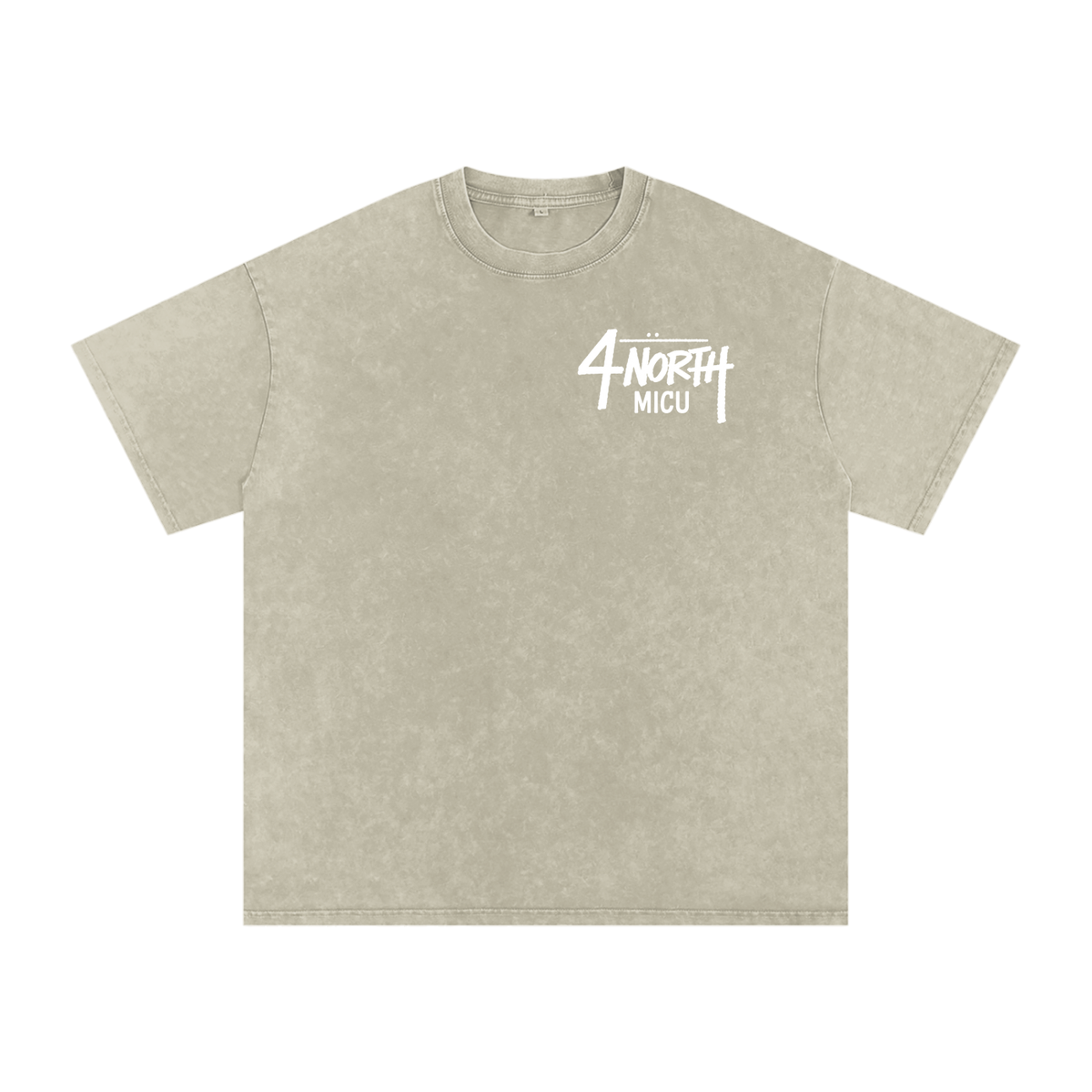4 North white lettering- adult unisex Snow Washed Oversized Cotton T-Shirt