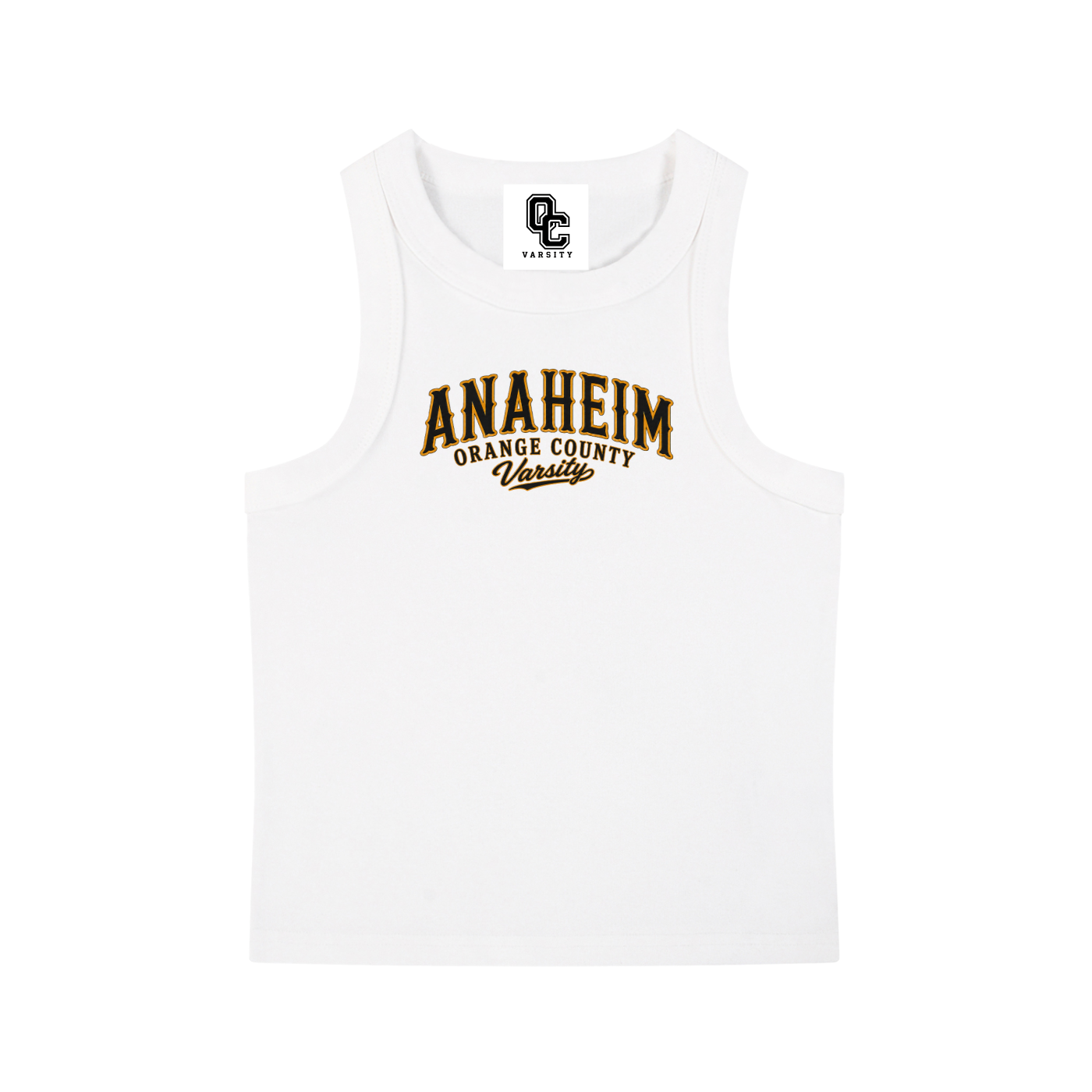 ANAHEIM OC varsity-Snow Washed Tank Top