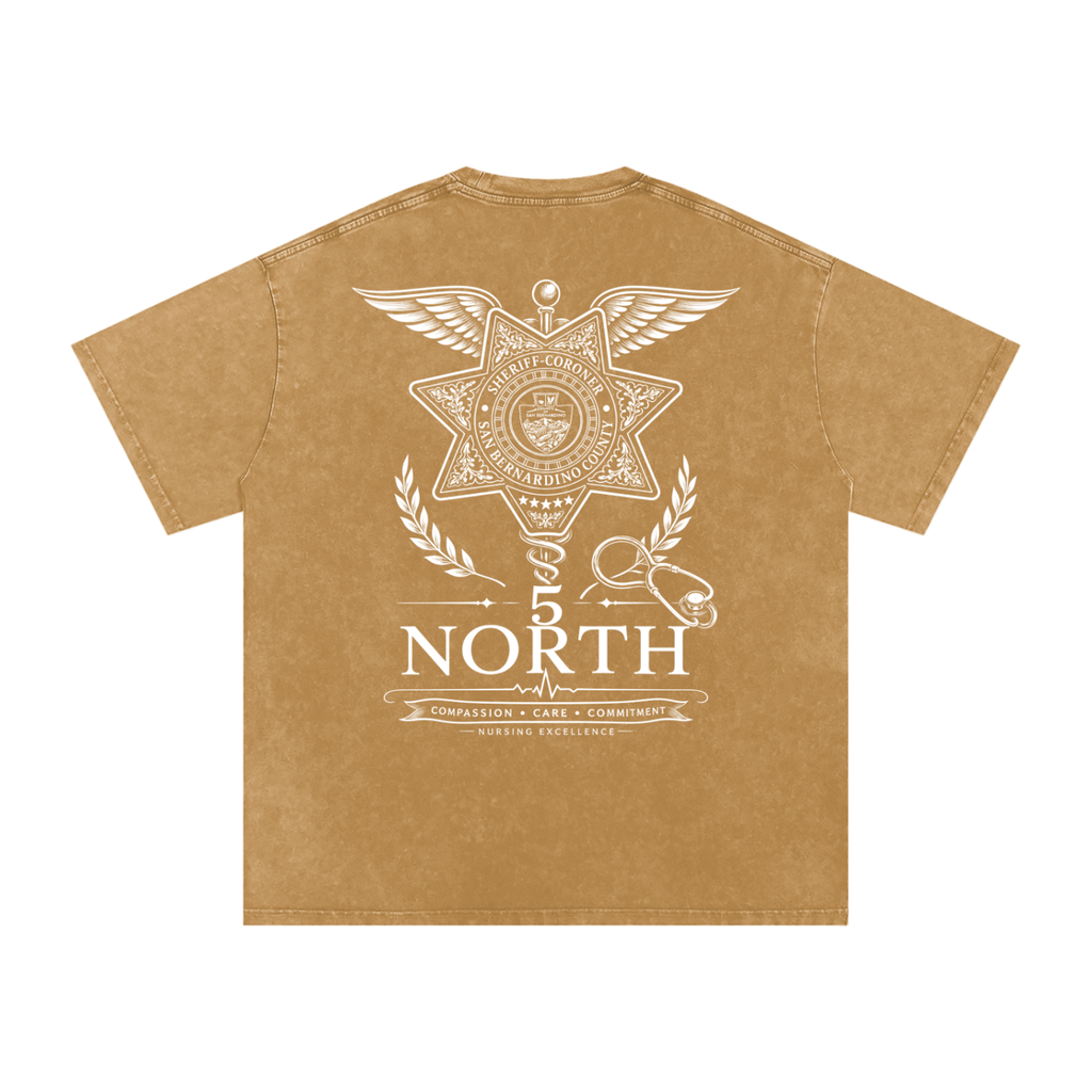 5 North- Snow Washed Oversized Cotton T-Shirt