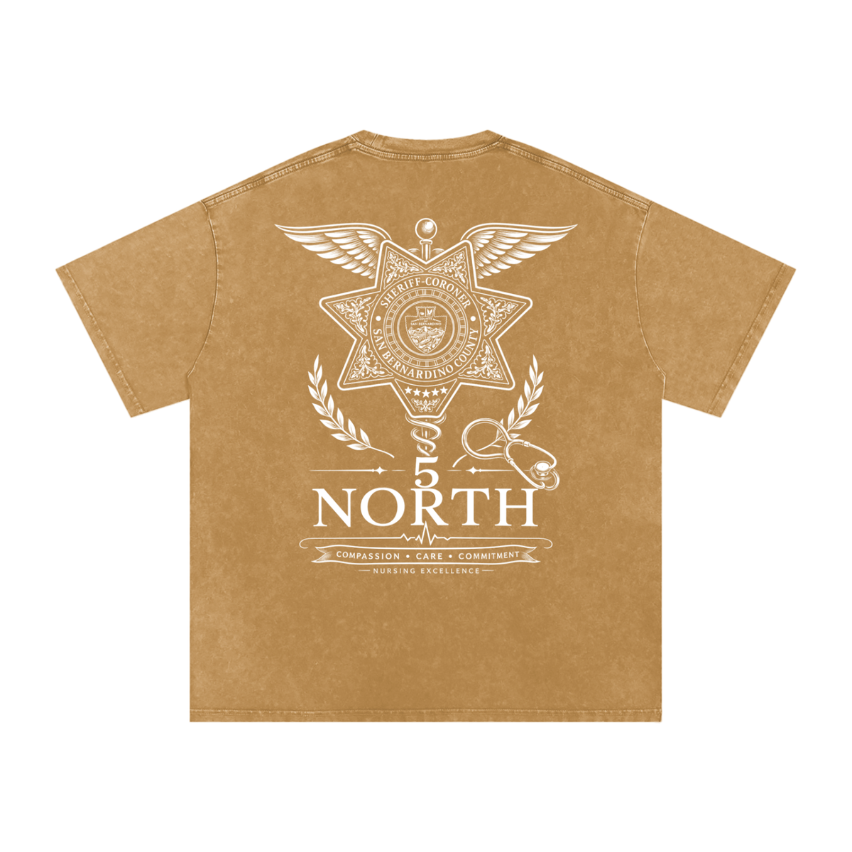 5 North- Snow Washed Oversized Cotton T-Shirt