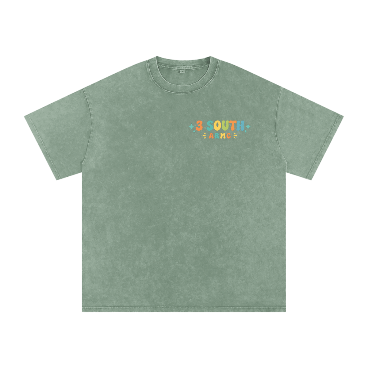 3 South Mother Baby- adult unisex Snow Washed Oversized Cotton T-Shirt
