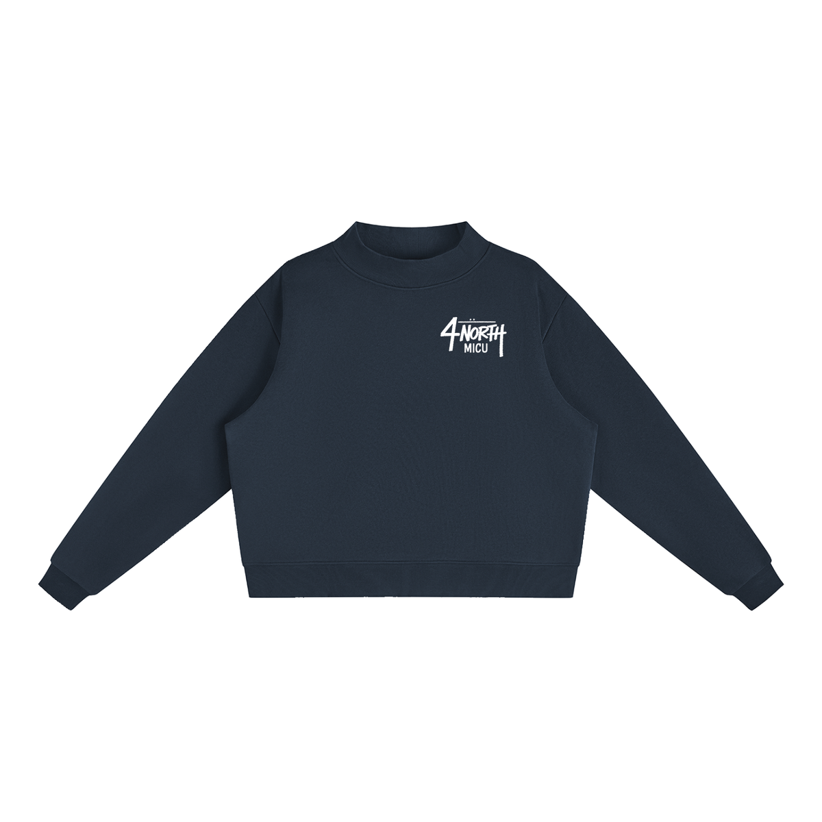 4 North- women’s Essential Fleece Mock-Neck Crew Sweatshirt