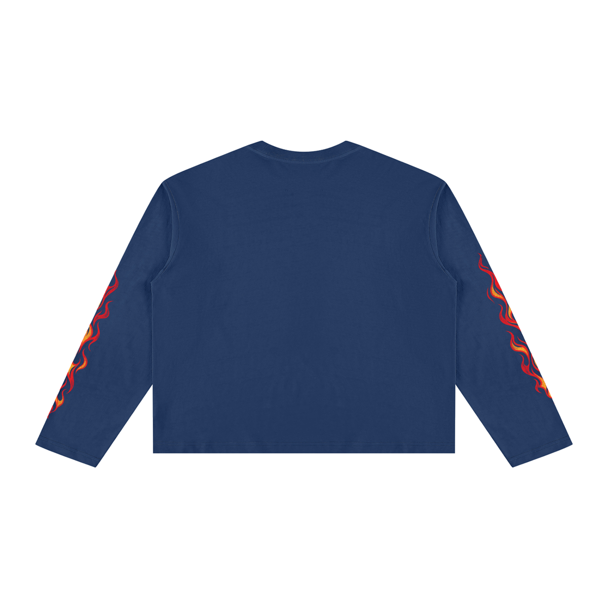 OC Varsity Flames- Unisex Vintage Wash Long Sleeve Boxy T-Shirt