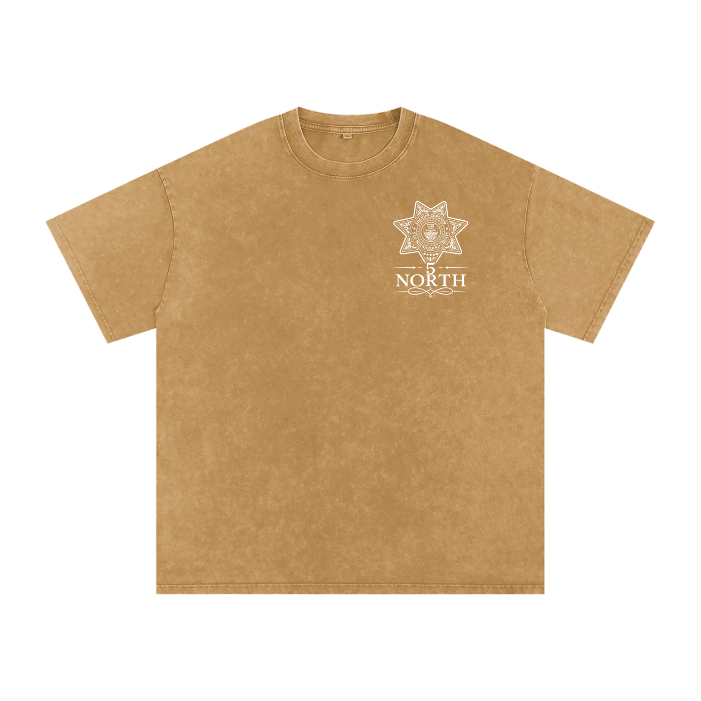 5 North-adult unisex Snow Washed Oversized Cotton T-Shirt