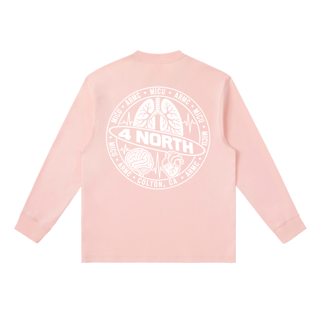 4 North white print- Long-Sleeve T-Shirt