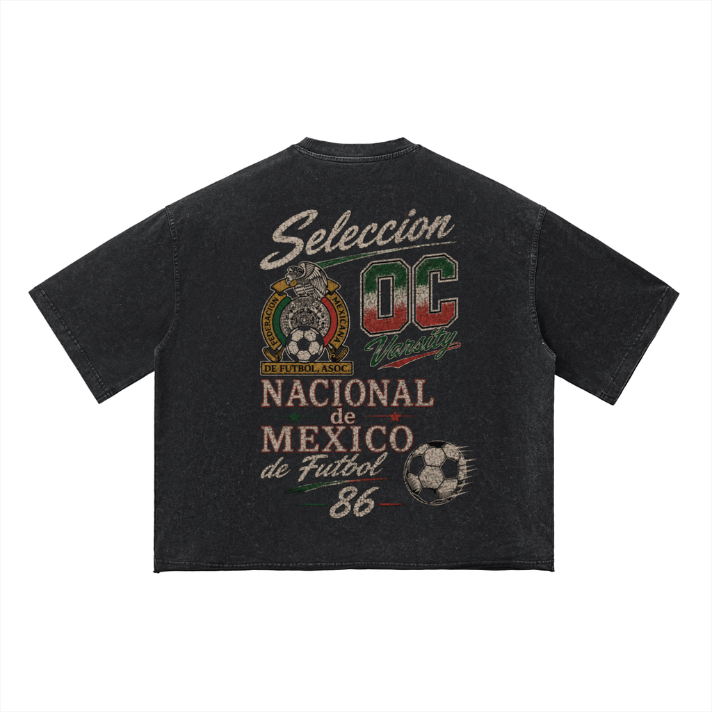Mexico soccer Vintage- adult unisex Vintage Wash Boxy T-Shirt