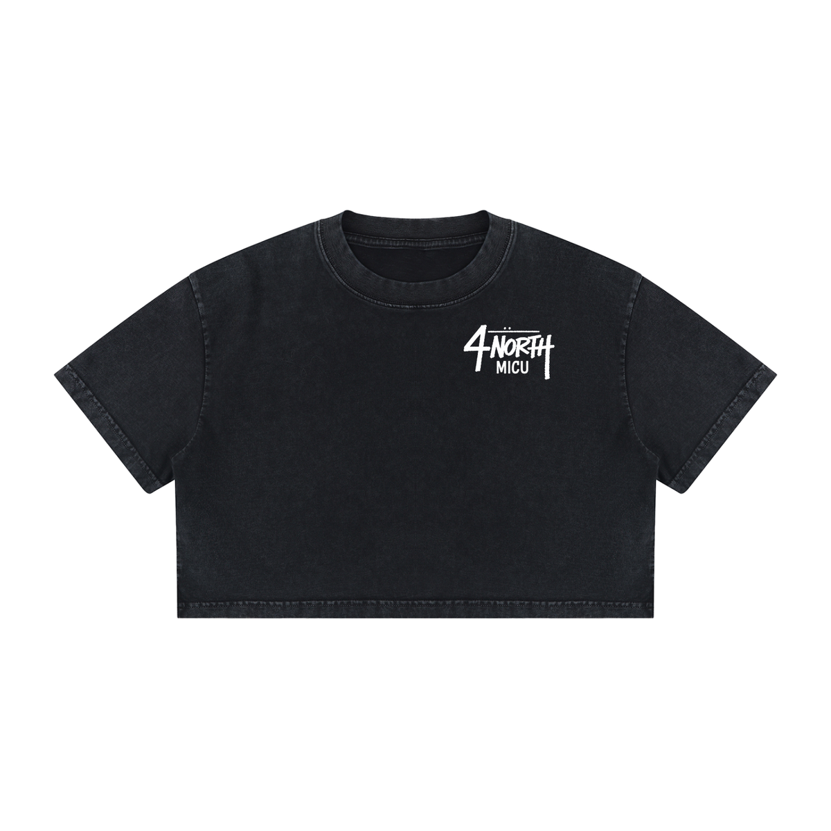 4 North- Women's Mineral Wash Cotton Crop T-Shirt