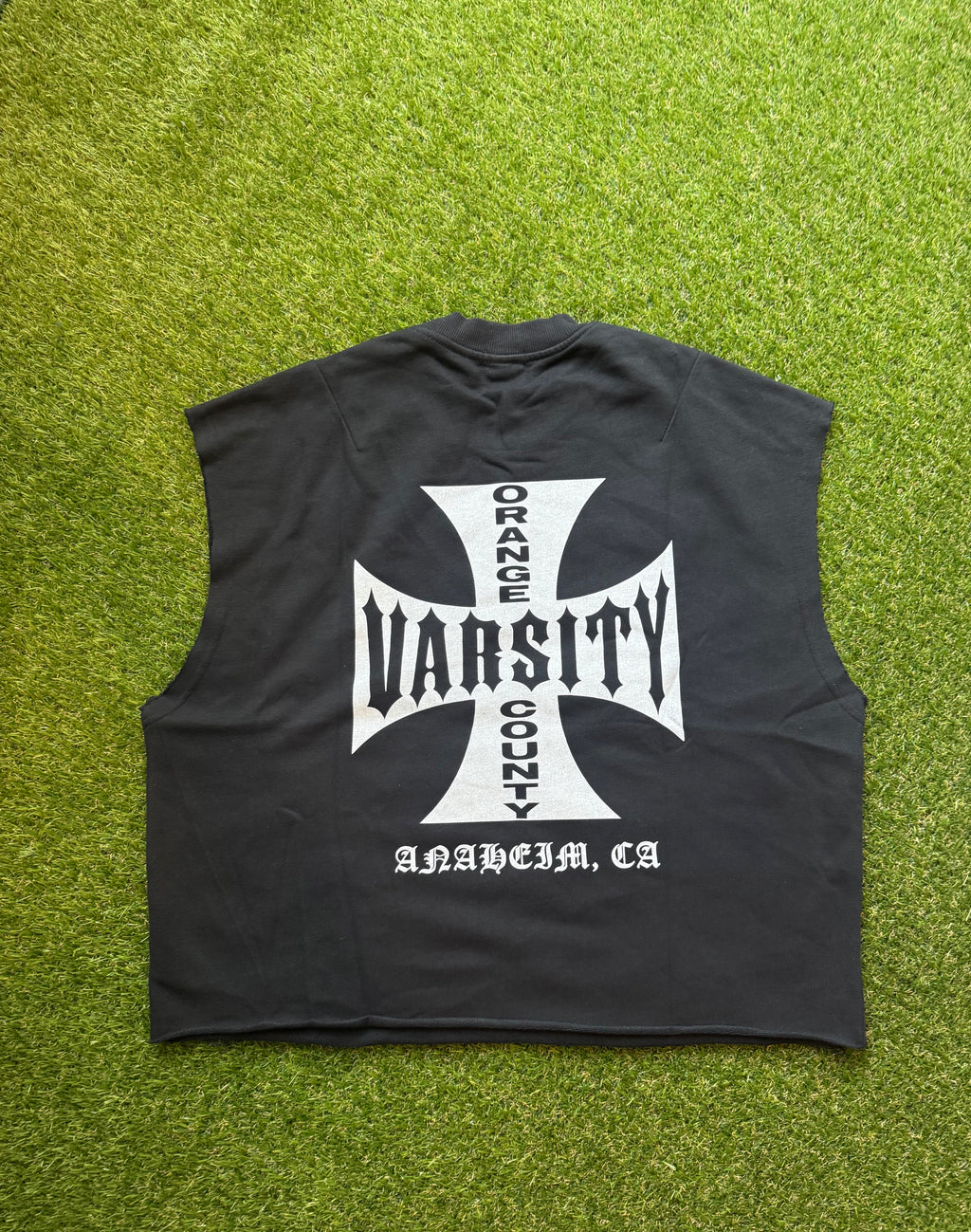 CHOPPERS OC VARSITY cut off- adult unisex French Terry Boxy Tank Top