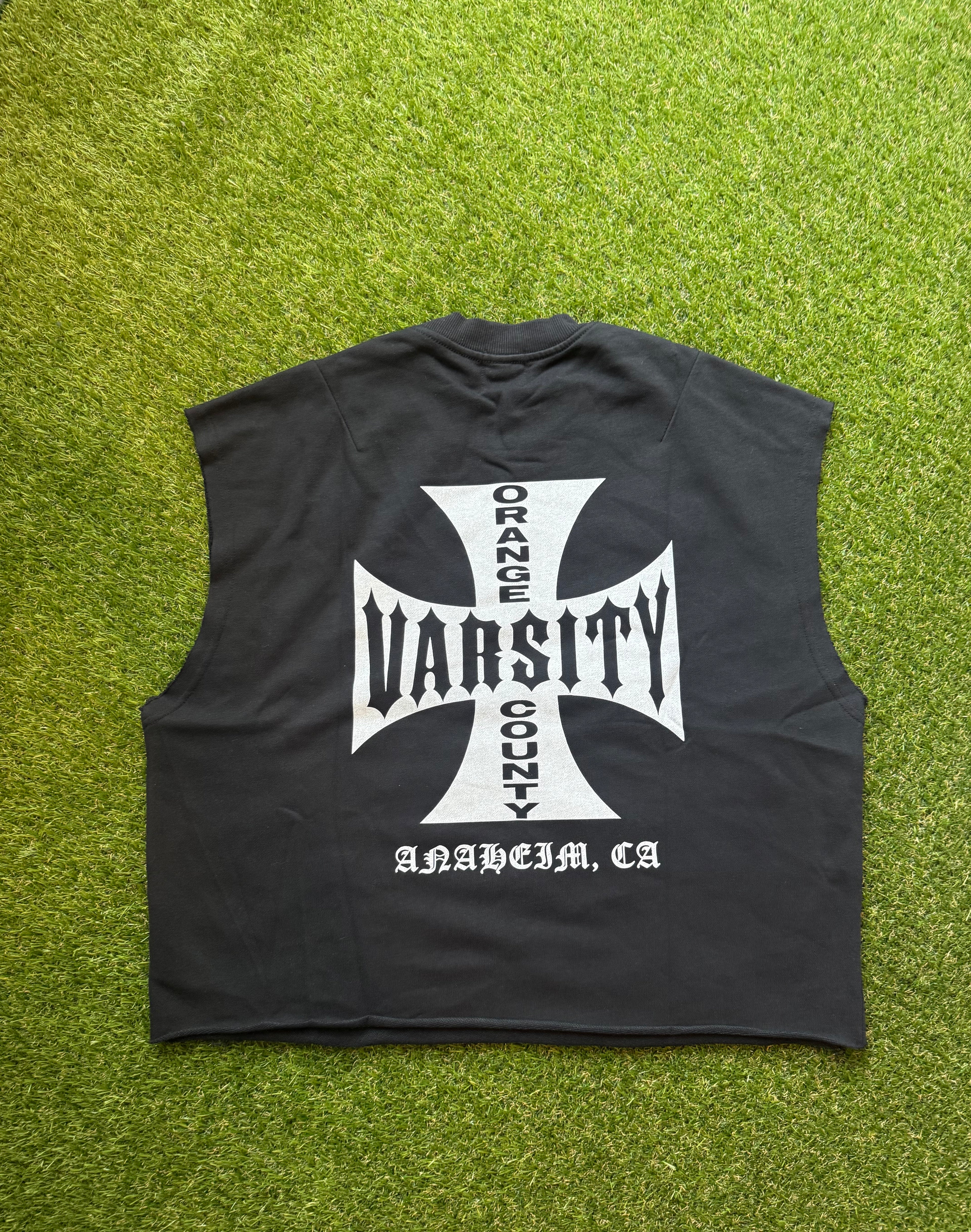 CHOPPERS OC VARSITY cut off- adult unisex French Terry Boxy Tank Top