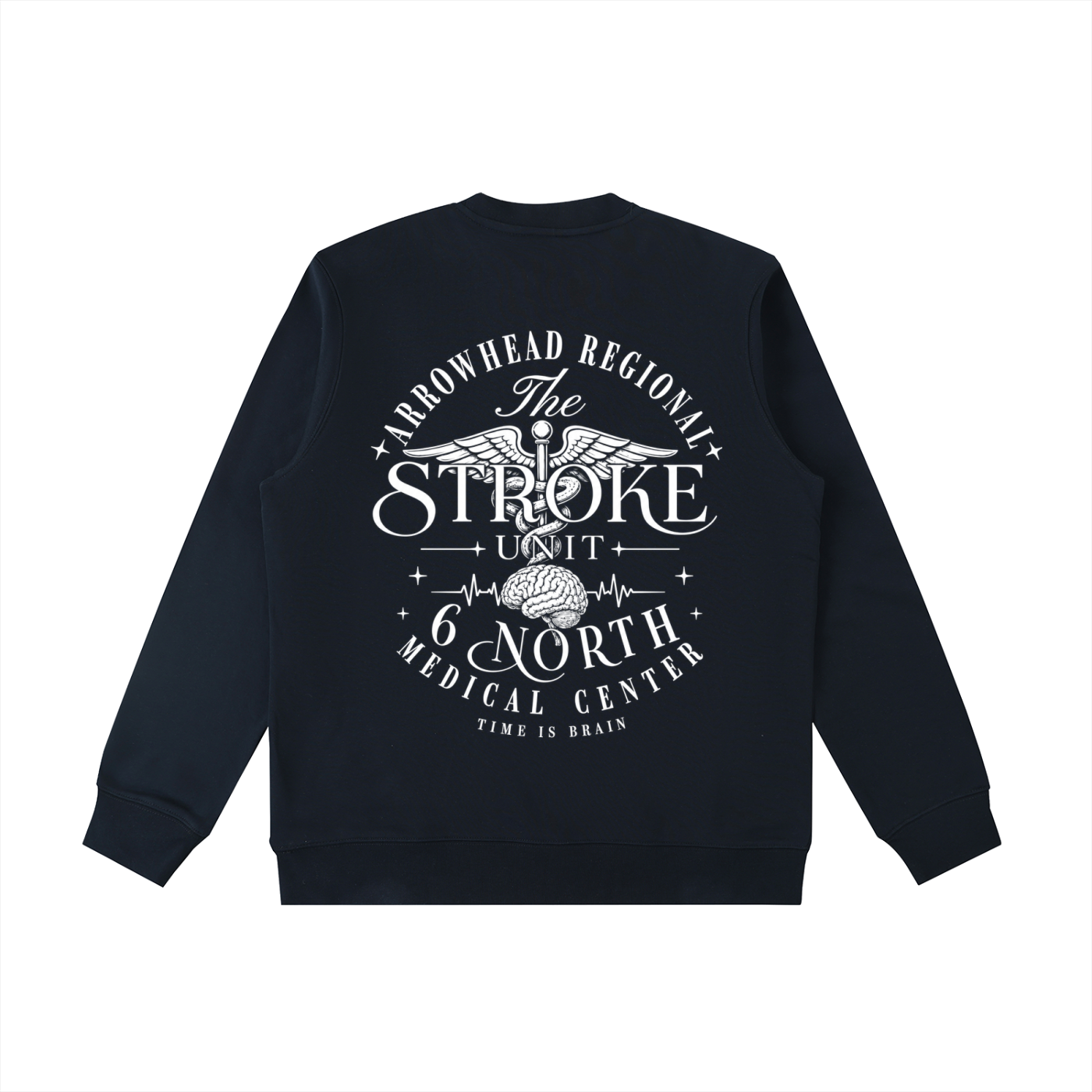 6 North White Lettering - Unisex Essential Heavyweight Crewneck  Sweatshirt