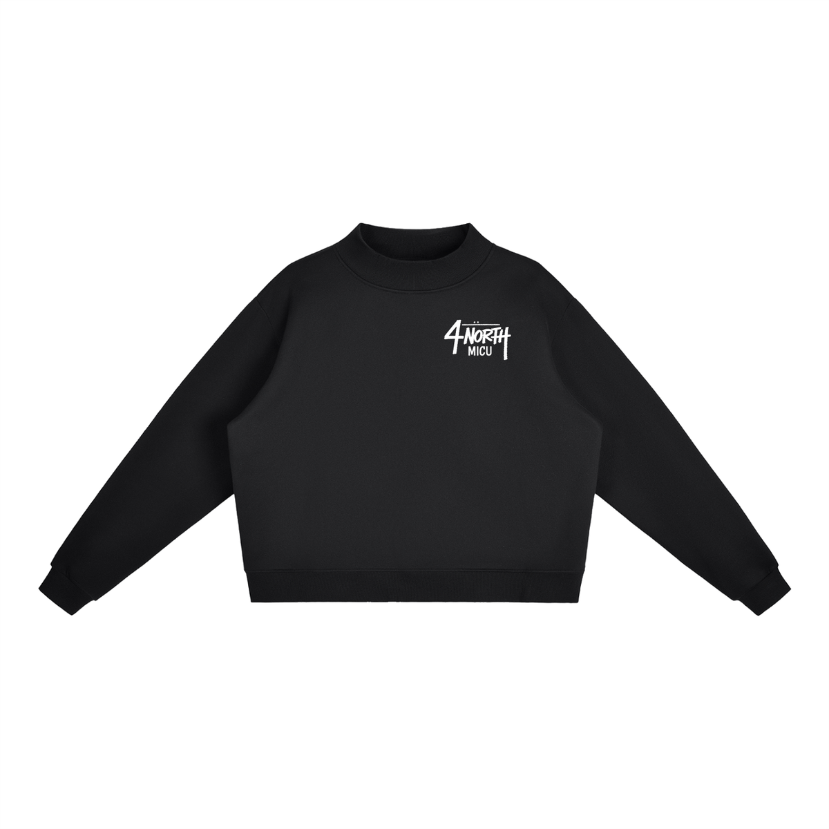 4 North- women’s Essential Fleece Mock-Neck Crew Sweatshirt