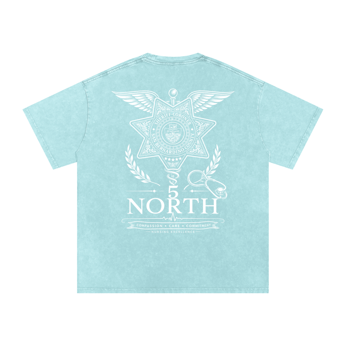 5 North- Snow Washed Oversized Cotton T-Shirt