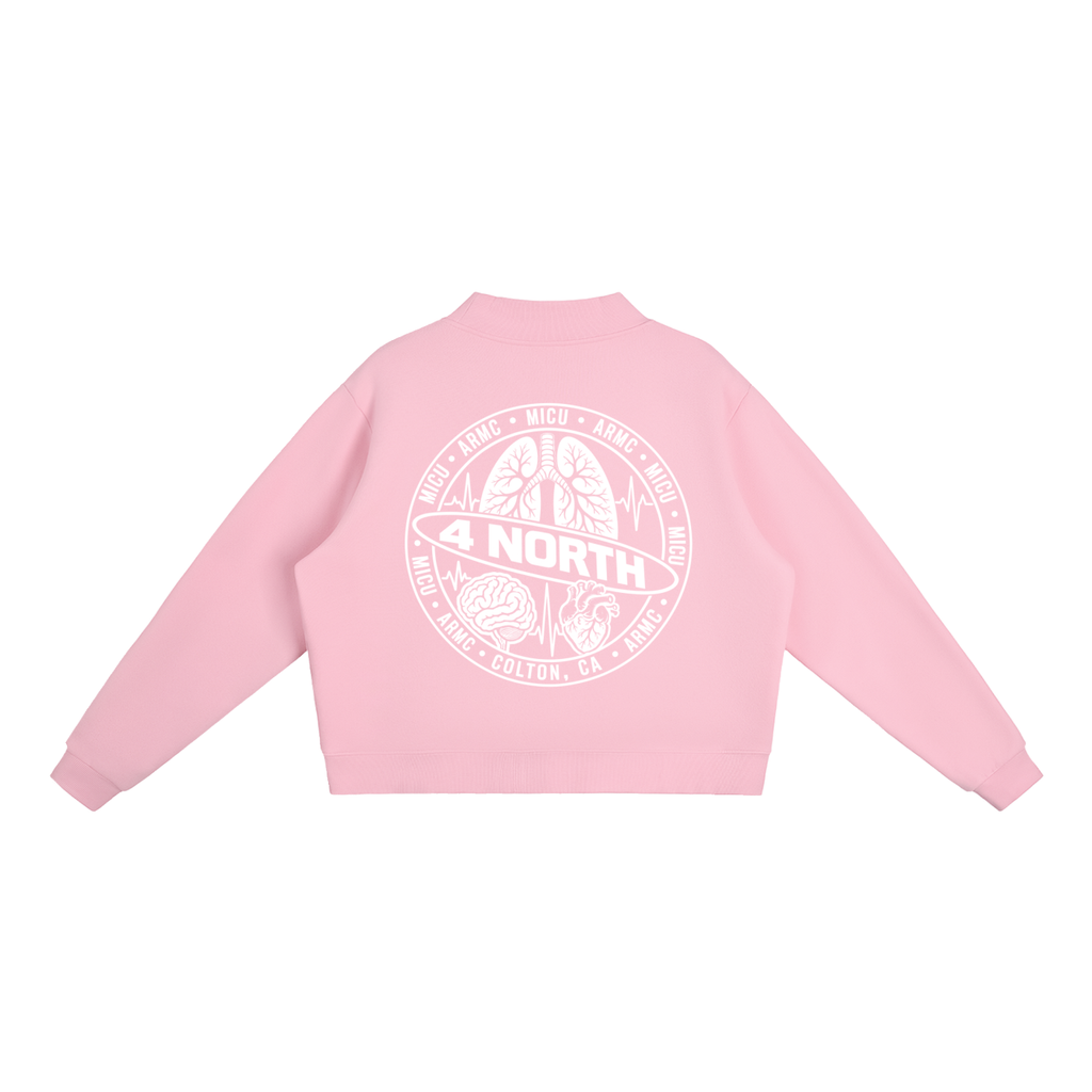 4 North- women’s Essential Fleece Mock-Neck Crew Sweatshirt