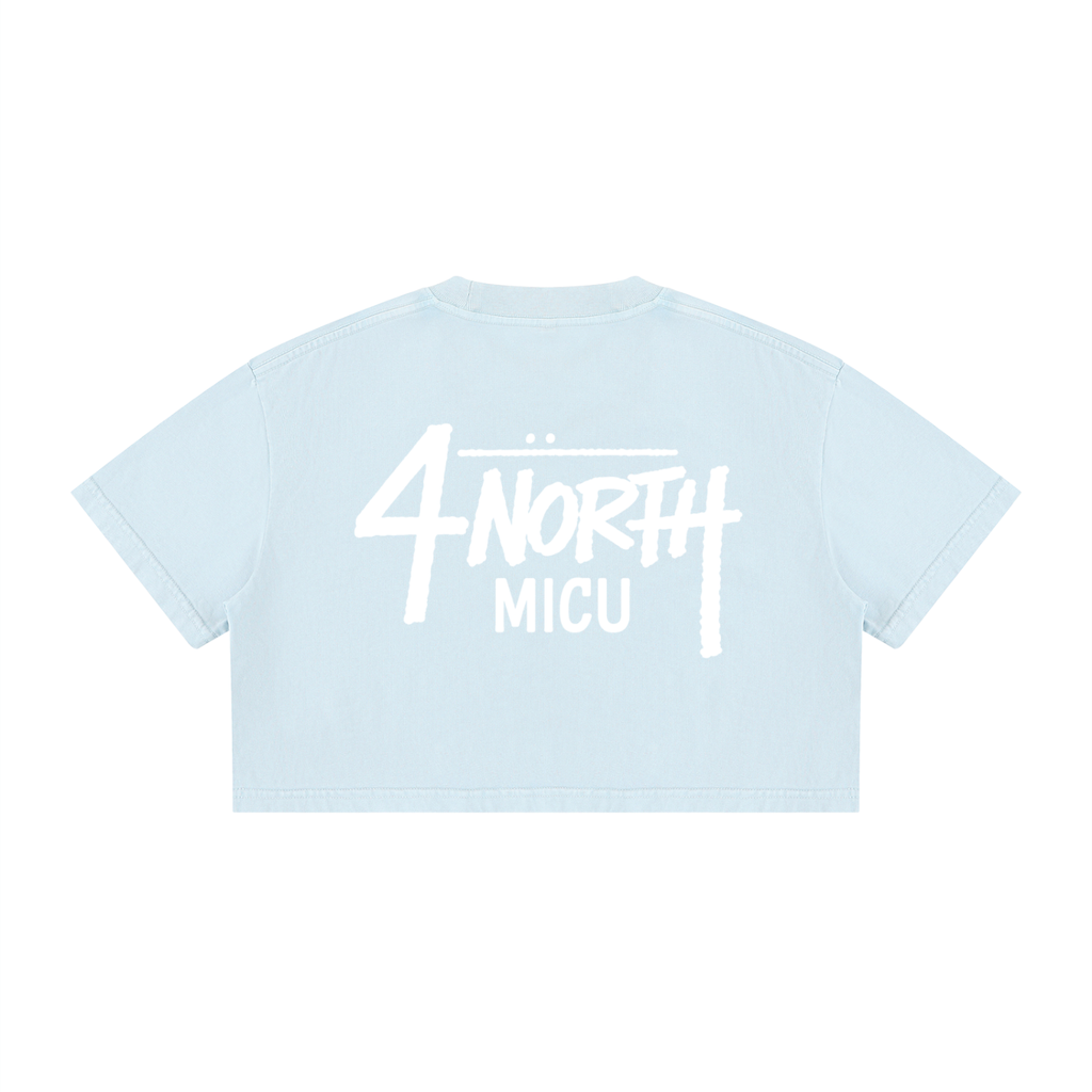 4 North- Women's Mineral Wash Cotton Crop T-Shirt