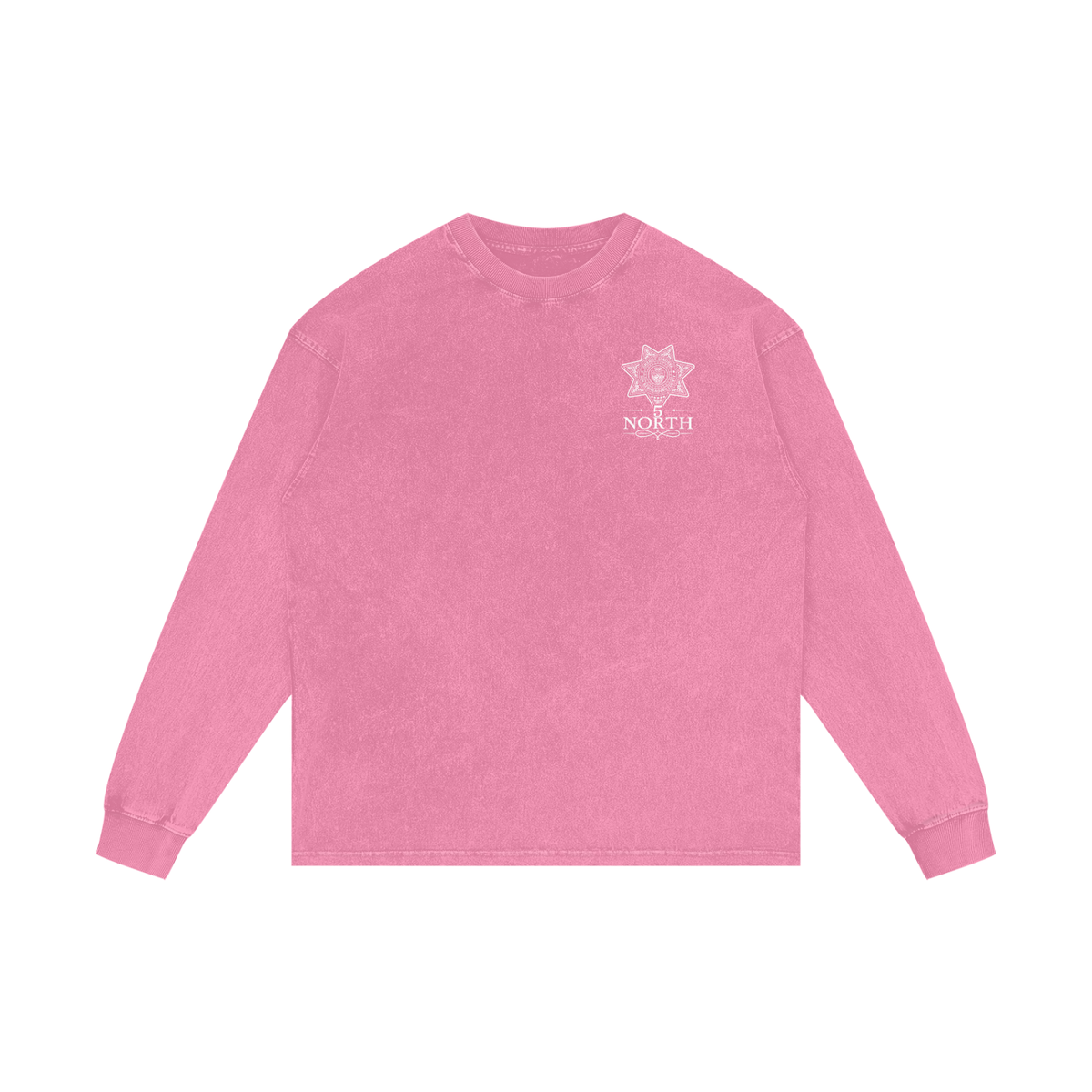 5 North- Acid Wash Oversize Long Sleeve T-Shirt
