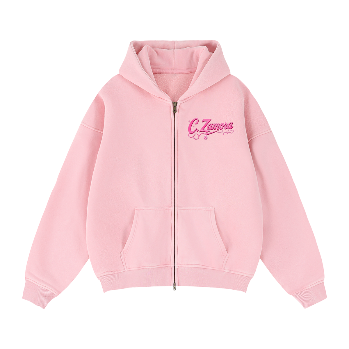 NURSING- Zip-Through Boxy Fleece Hoodie