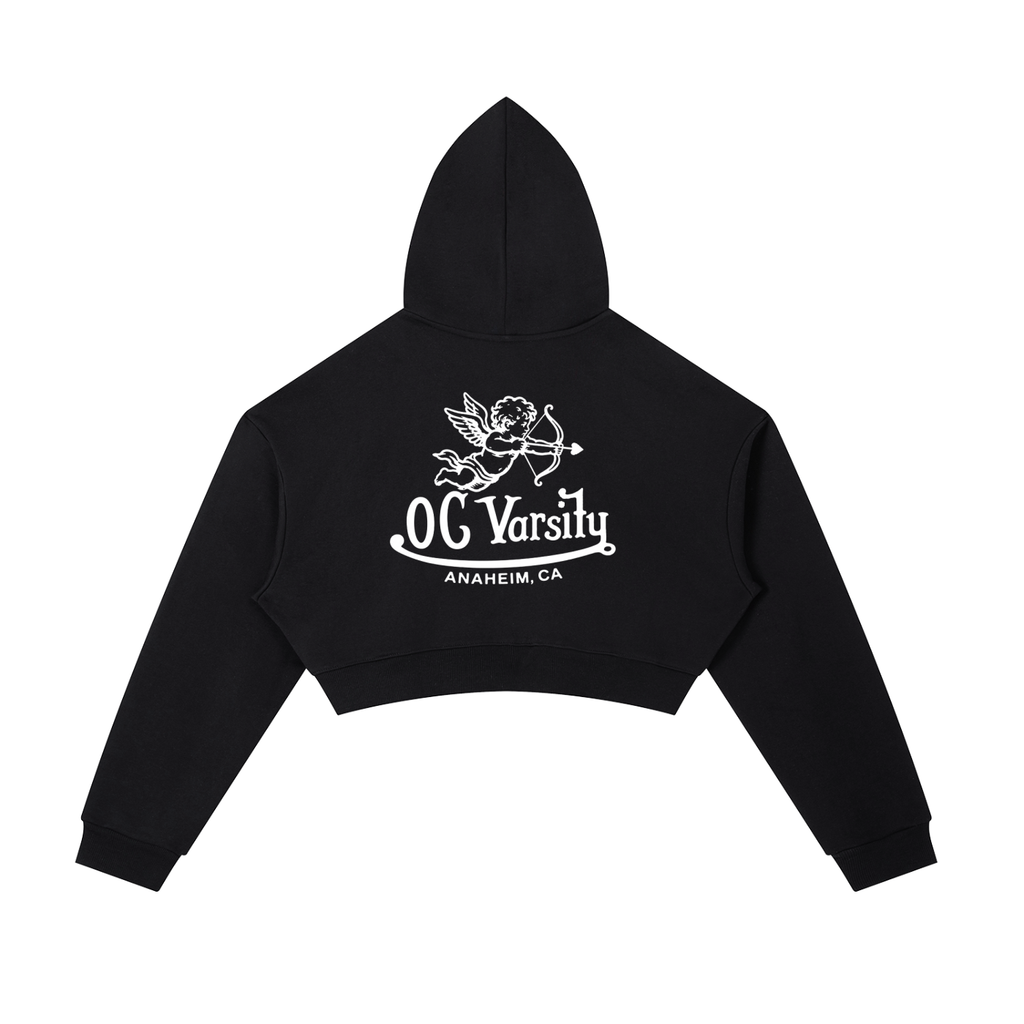 OC Varsity Logo- Womens Essential Cropped Zip-Up Hoodie