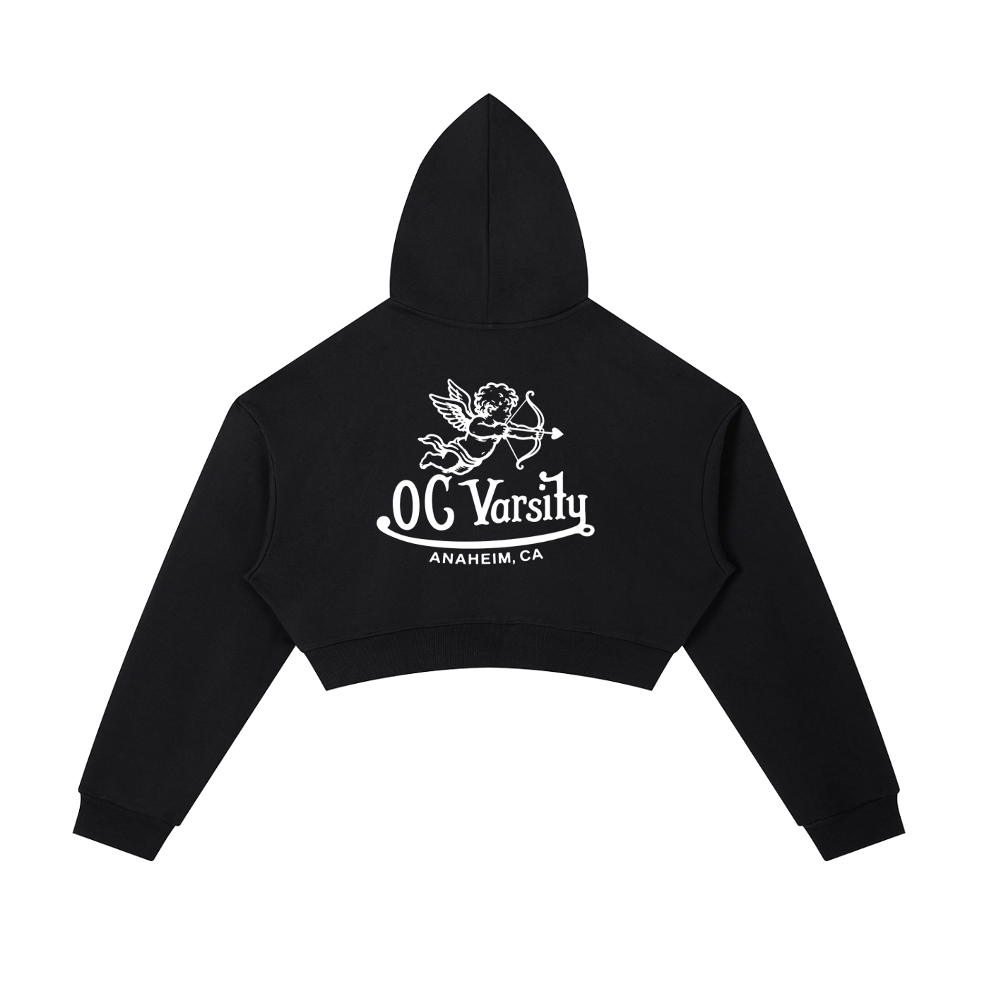 OC Varsity Logo- Womens Essential Cropped Zip-Up Hoodie
