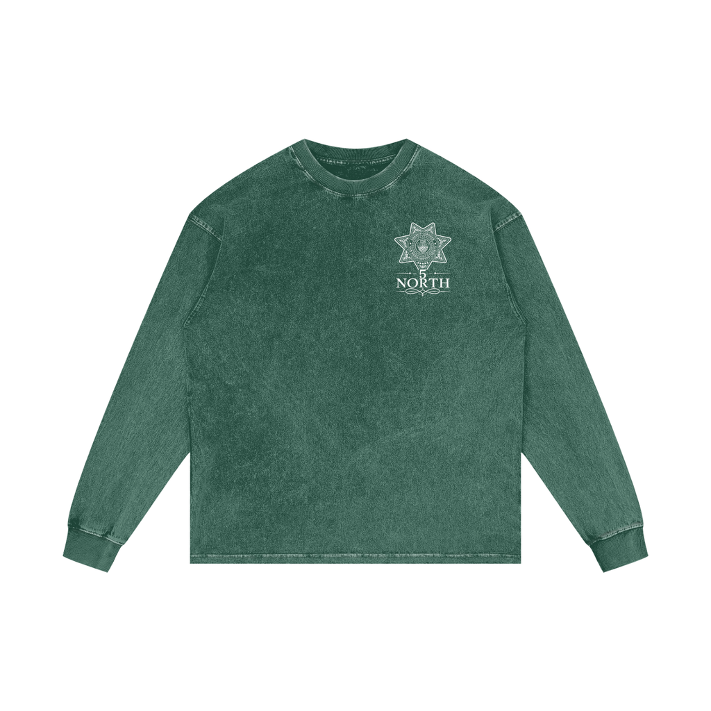 5 North- Acid Wash Oversize Long Sleeve T-Shirt