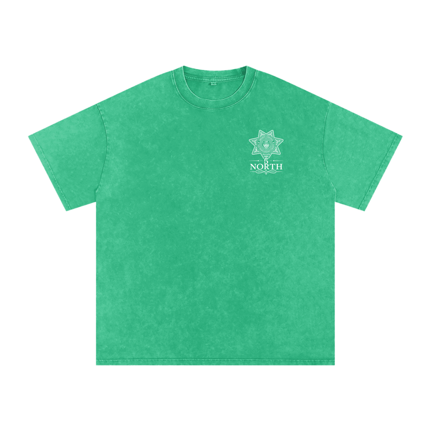 5 North-adult unisex Snow Washed Oversized Cotton T-Shirt