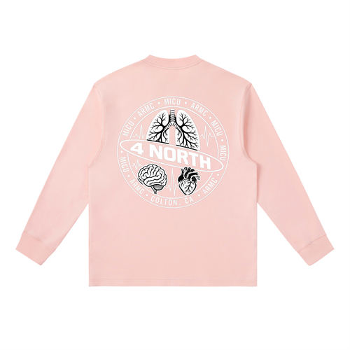 4 North white print- Long-Sleeve T-Shirt