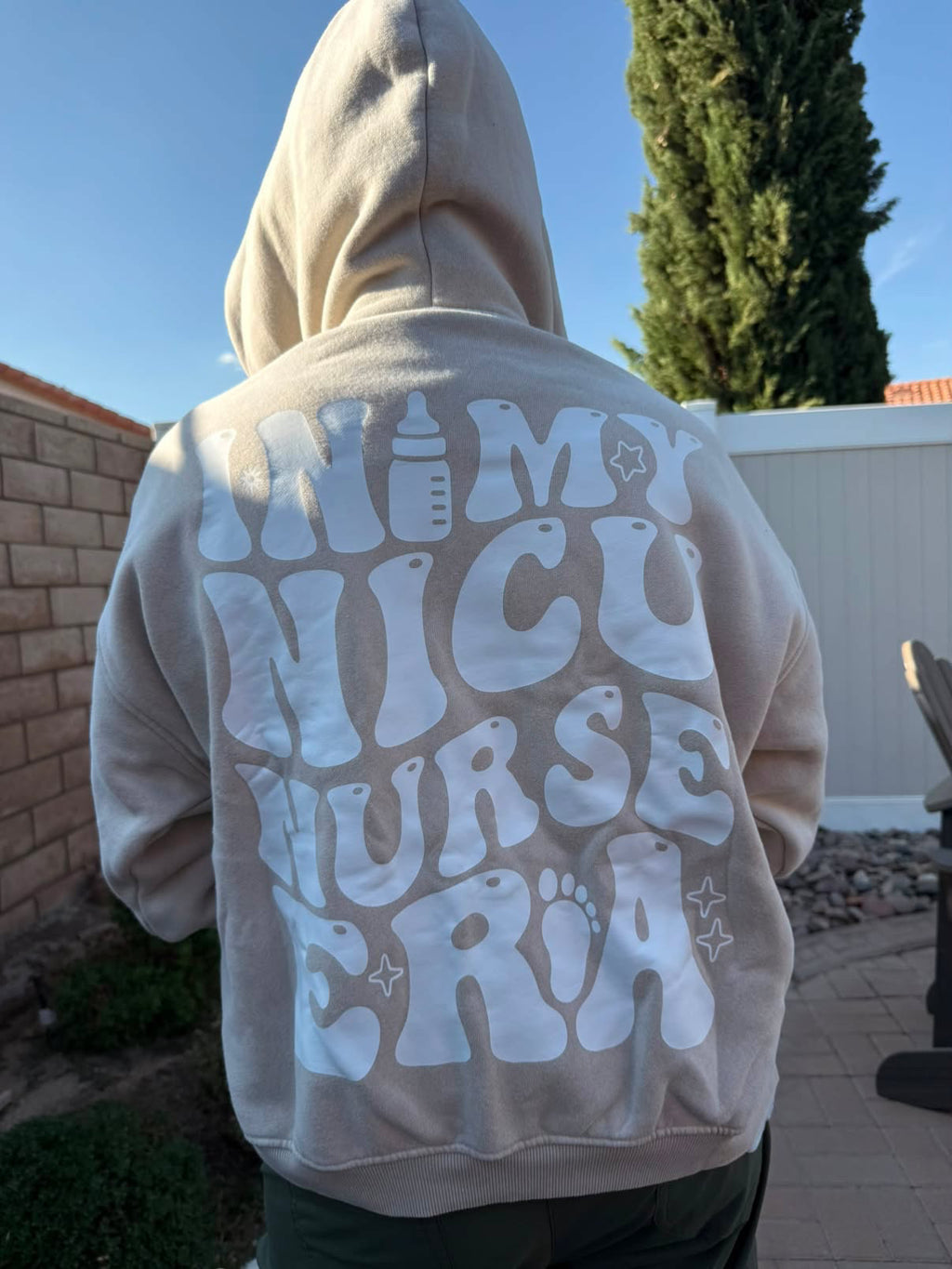 NICU- adult unisex Zip-Through Boxy Fleece Hoodie