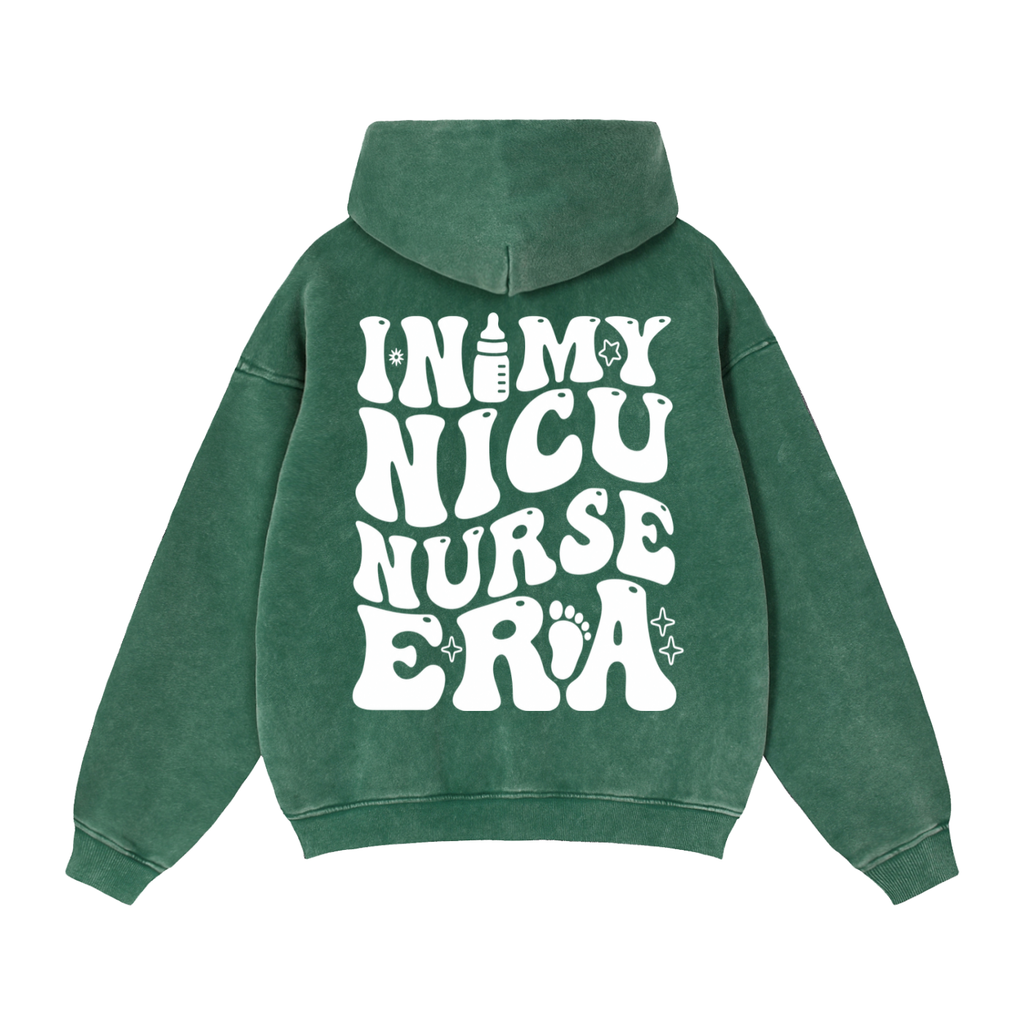 NICU- adult unisex Zip-Through Boxy Fleece Hoodie