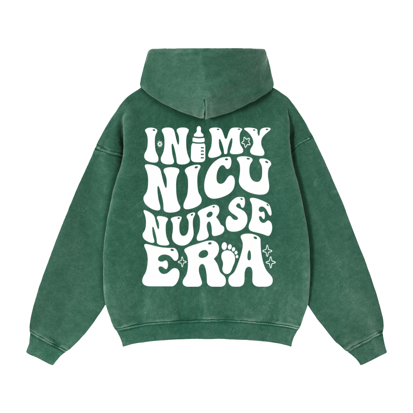 NICU- adult unisex Zip-Through Boxy Fleece Hoodie